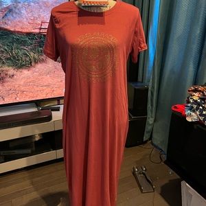 Coral dress rhinestone